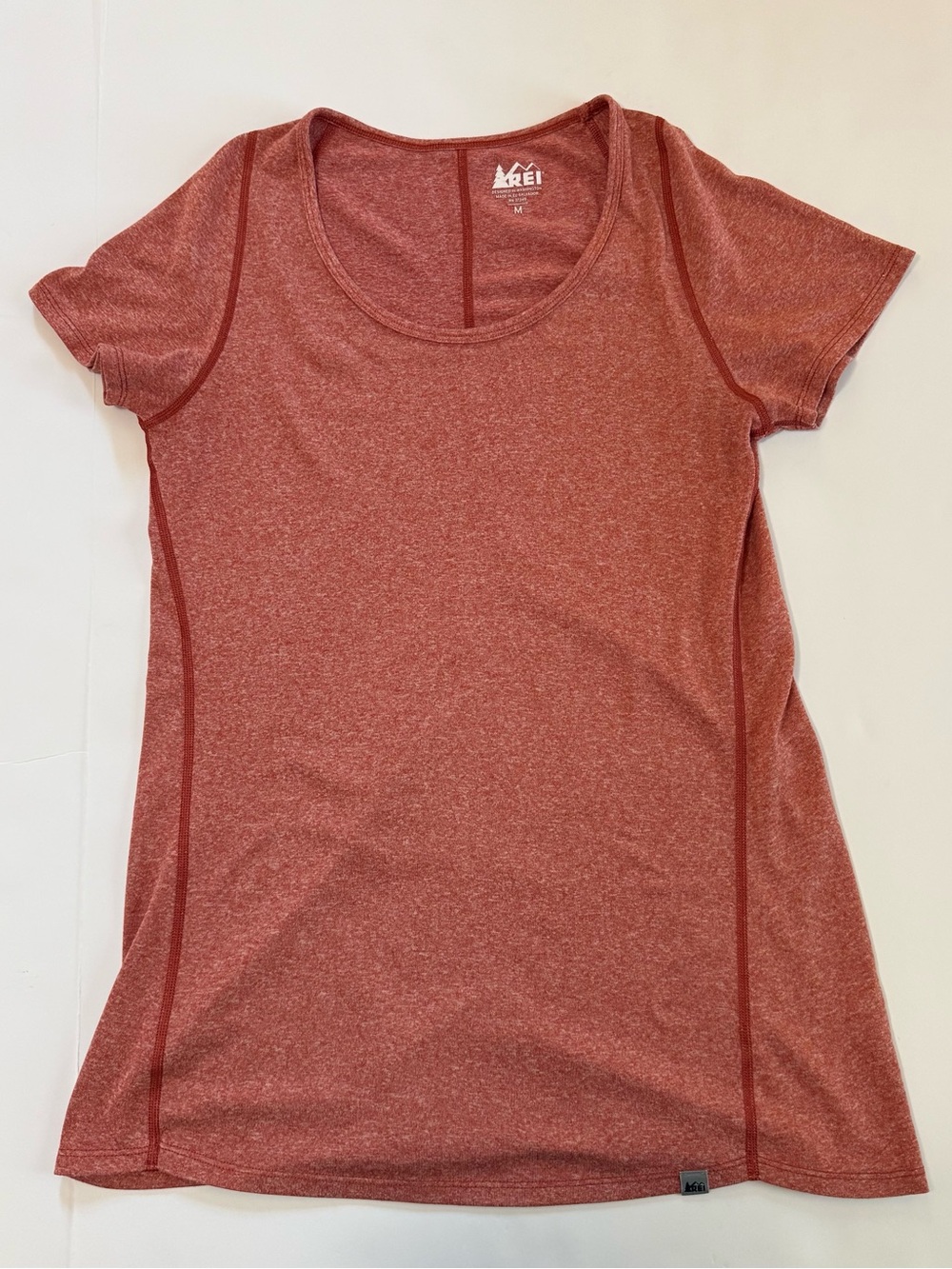 REI Women’s El Salvador Performance Short Sleeve Shirt Size Medium Rust Orange